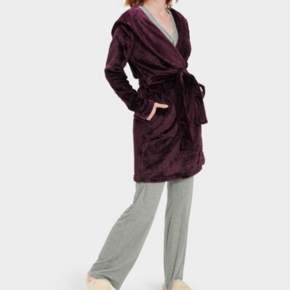 UGG Miranda Fleece Hoodie Robe💜 - Picture 9 of 13
